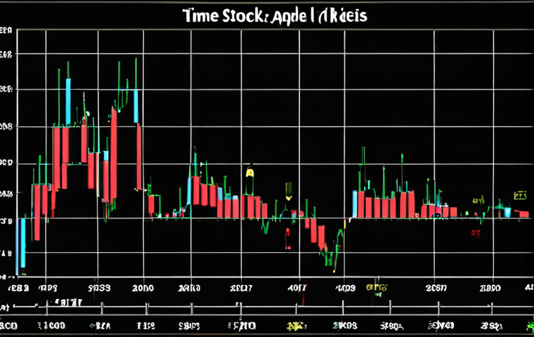 **
"A vibrant, data-rich image visualizing time series analysis of Apple stock prices. The graphic should showcase historical stock price data (10 years), ARIMA and GARCH models overlaid, with annotations in Arabic highlighting key trends, volatility, and prediction outcomes. Include charts, graphs, and financial market symbols. The overall tone should be optimistic and forward-looking, showcasing the power of AI in stock market analysis."
**