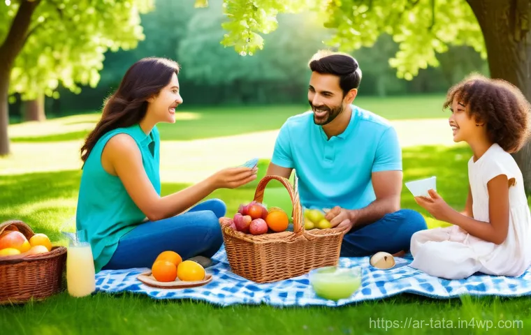 시계열 모델의 잔차 분석 방법 - **Prompt 1: A Joyful Family Picnic in a Verdant Park**
"A vibrant, sunny afternoon scene featuri...