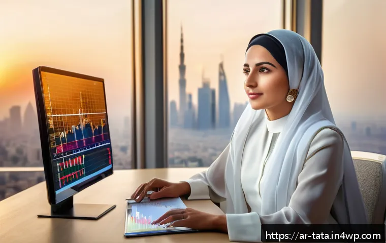 시간에 따른 변화 예측을 위한 기법 - A sophisticated Middle Eastern businesswoman in traditional attire, sitting confidently in a modern ...