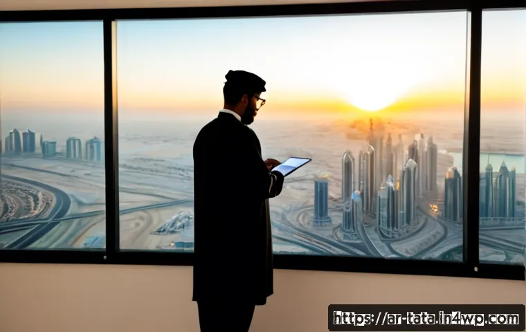 시계열 예측에서의 최신 알고리즘 - Photorealistic modern forecasting laboratory in Dubai, Arab data scientist in modest professional at...